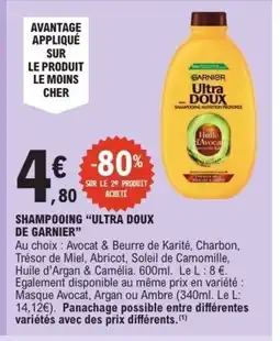 E.Leclerc ULTRA DOUX DE GARNIER Shampooing offre