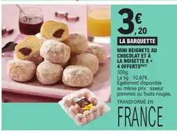 E.Leclerc Mini beignets au chocolat et à la noisette 8+ 4 offerts offre