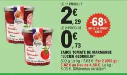 E.Leclerc LUCIEN GEORGELIN Sauce tomate de marmande offre