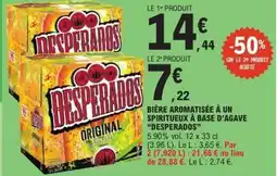 E.Leclerc DESPERADOS Bière aromatisée à un spiritueux à base d'agave offre