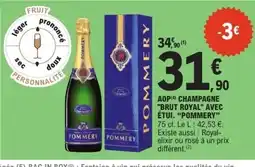 E.Leclerc Aop champagne brut royal avec étui. pommery offre
