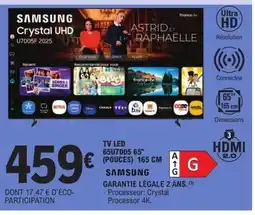 E.Leclerc SAMSUNG Tv led 6507005 65" (pouces) offre