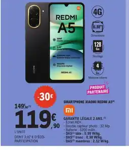 E.Leclerc Smartphone xiaomi redmi a5 offre