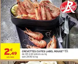 Intermarché Hyper Crevettes cuites label rouge offre