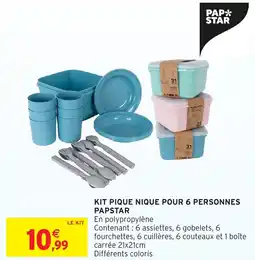 Intermarché Hyper Kit pique nique pour 6 personnes papstar offre