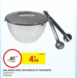 Intermarché Hyper Saladier avec couvercle et couverts offre