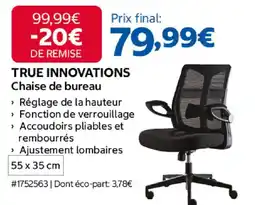 Costco True innovations chaise de bureau offre