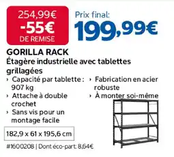 Costco GORILLA RACK offre