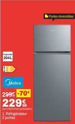 BUT MIDEA Réfrigérateur 2 portes offre