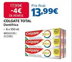 Costco Colgate total dentifrice offre