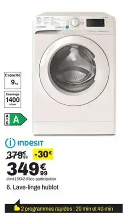 BUT INDESIT Lave-linge hublot offre