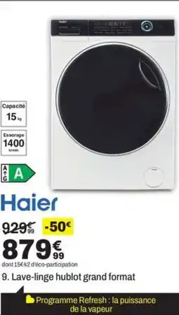 BUT HAIER Lave-linge hublot grand format offre