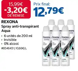 Costco REXONA Spray anti-transpirant offre