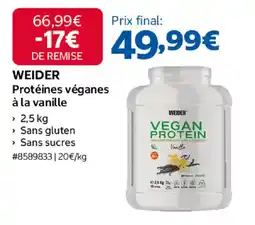 Costco Weider protéines véganes à la vanille offre