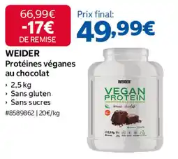 Costco WEIDER Protéines véganes au chocolat offre