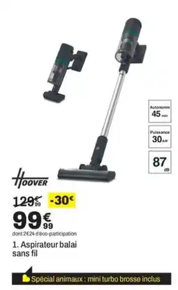 BUT HOOVER Aspirateur balai sans fil offre