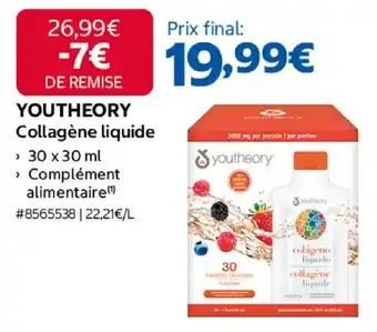 Costco Youtheory collagène liquide offre