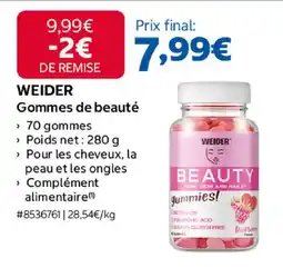 Costco WEIDER Gommes de beauté offre