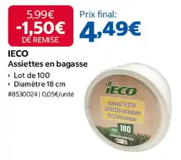 Costco IECO Assiettes en bagasse offre