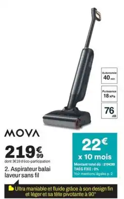 BUT ΜΟΥΛ Aspirateur balai laveur sans fil offre