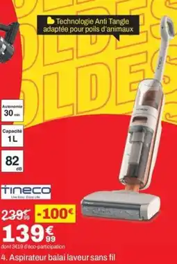 BUT TINECO Aspirateur balai laveur sans fil offre