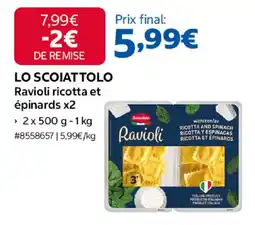 Costco Lo scoiattolo ravioli ricotta et épinards x2 offre
