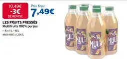 Costco Les fruits pressés multifruits 100% pur jus offre