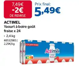 Costco Actimel yaourt à boire goût fraise x 24 offre