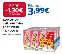 Costco Candy up lait goût fraise en briquette offre