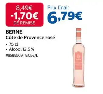 Costco Berne côte de provence rosé offre