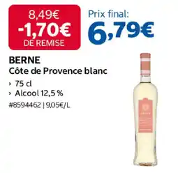 Costco Berne côte de provence blanc offre