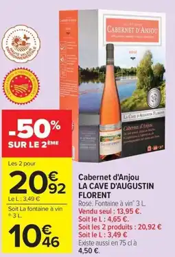 Carrefour Market Cabernet d'anjou la cave d'augustin florent offre