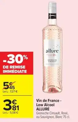 Carrefour Market Vin de france low alcool allure offre