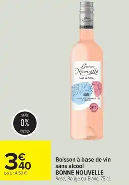Carrefour Market Boisson à base de vin sans alcool offre