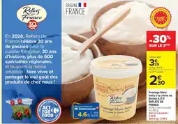 Carrefour Market Fromage blanc battu à la crème de bresse a.o.p. reflets de france offre