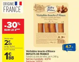 Carrefour Market Véritables knacks d'alsace reflets de france offre