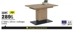 BUT Table+ 2 allonges offre
