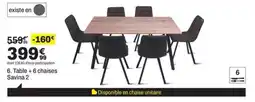 BUT Table + 6 chaises Savina 2 offre