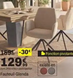 BUT Fauteuil Glenda offre