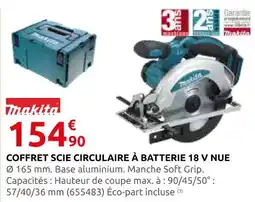 Rural Master Makita coffret scie circulaire à batterie 18 v nue offre