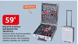 Rural Master Malette à outils sur roulettes 180 outils offre