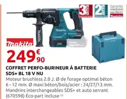 Rural Master Makita coffret perfo-burineur à batterie sds+ bl 18 v nu offre