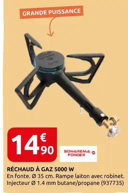 Rural Master Sonarema fondex réchaud à gaz 5000 w offre
