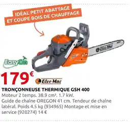 Rural Master Oleo-mac tronçonneuse thermique gsh 400 offre