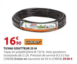 Rural Master Claber tuyau goutteur 25 m offre