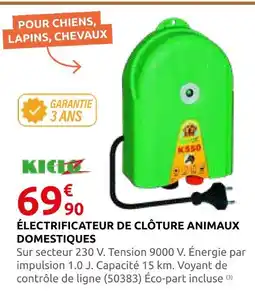 Rural Master Électrificateur de clôture animaux domestiques offre
