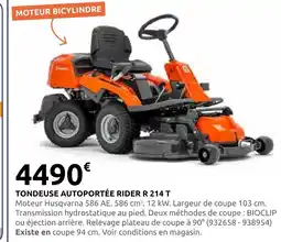 Rural Master Tondeuse autoportée rider r 214 t offre