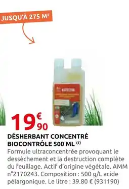 Rural Master Désherbant concentré biocontrôle 500 ml offre