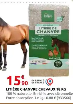 Rural Master Litière chanvre chevaux 18 kg offre