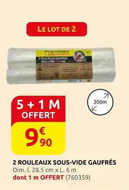 Rural Master 2 rouleaux sous-vide gaufrés offre